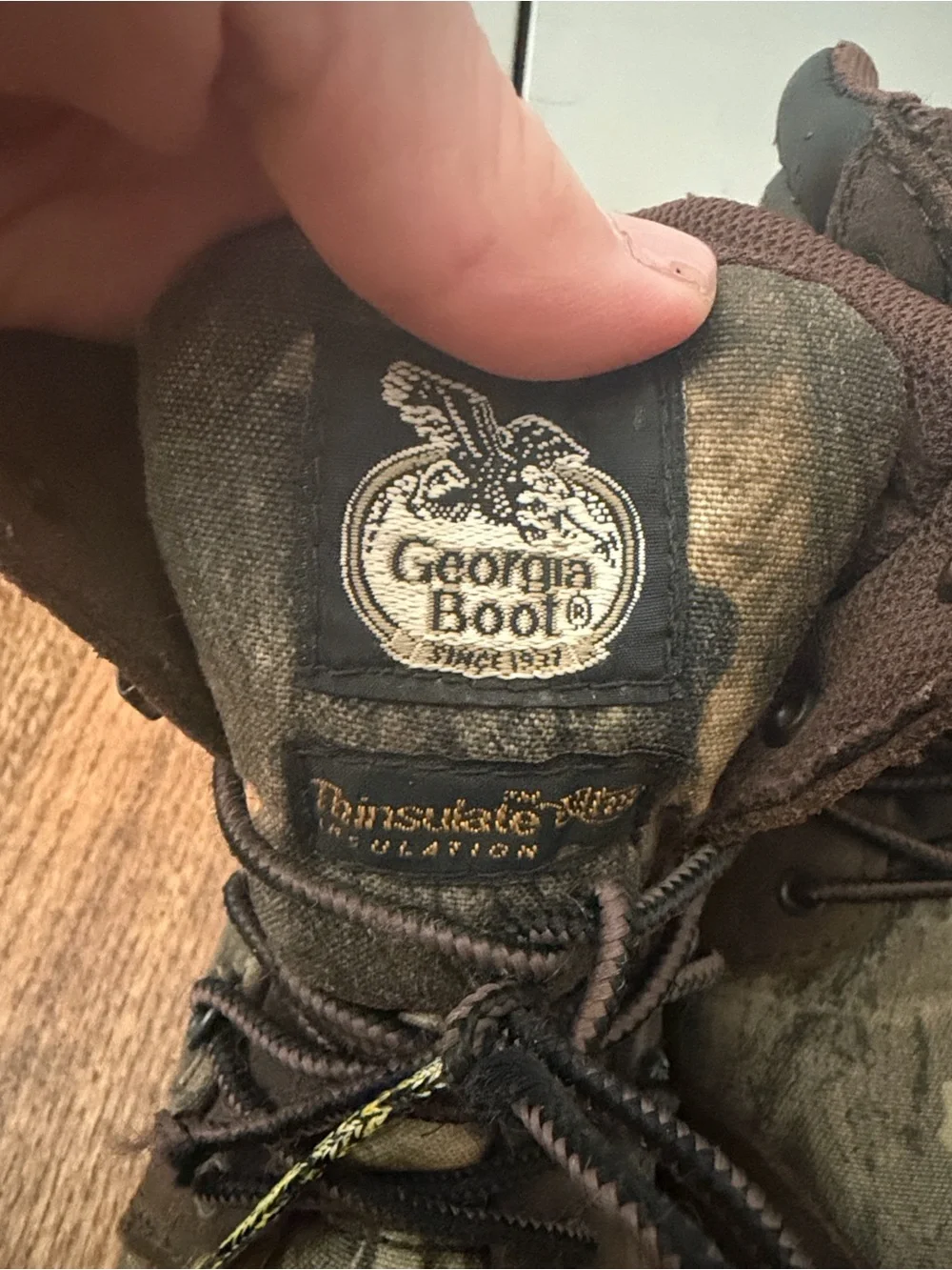 Georgia Boot Kids' Brown Camo Waterproof Hiking Boots Size 1